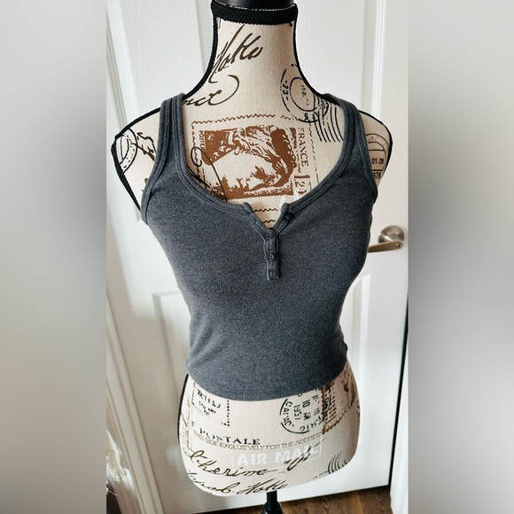 Brandy Melville Tops - Brandy Melville Dark Gray Tank Top